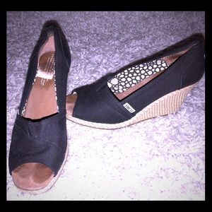 Toms wedges - Black - size 7